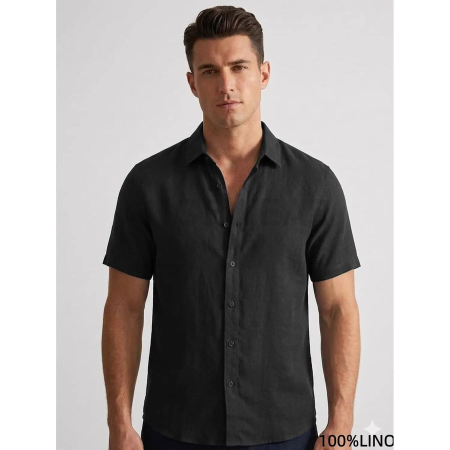Camicia Uomo Cotone e Lino - Stile Casual Estivo